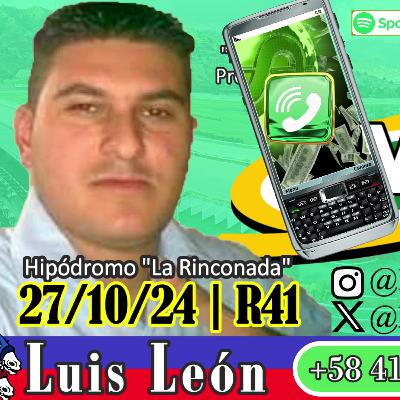 Luis León "El Rey del Pronóstico" | #LaRinconada 27/10/24 | R41 | Marcas5y6 #adelantados 🏇🏅🏆