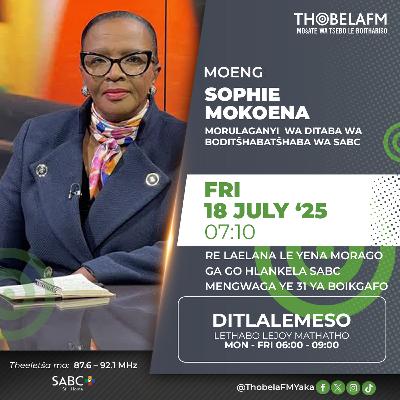 Re boledisana le Sofie Mokoena morago ga go somela SABC News mengwaga ye 31 ya boikgafo