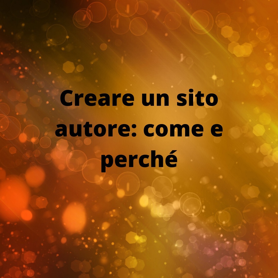 Creare un sito autore