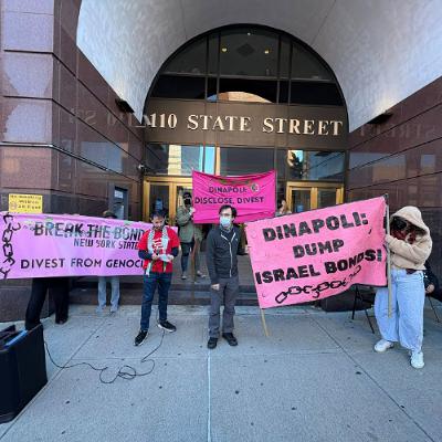 Break the Bonds Urges DiNapoli to Divest from Israel Oct. 18
