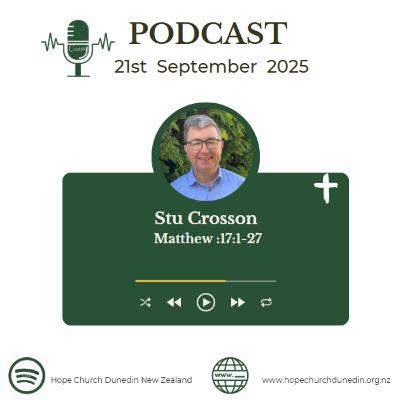 Sunday 21st September 2025 Stu Crosson talks on Matthew17:1-27