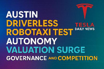 2025-12-17 Tesla News - Austin Driverless Robotaxi Test, Autonomy Valuation Surge, Governance And Competition