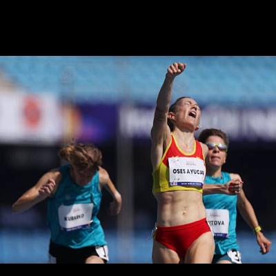 Atletismo con Izaskun Osés medallista mundial paralímpica en Nueva Dehli (India)