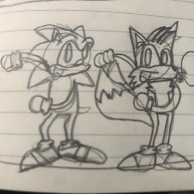 Sonic and tails dancing