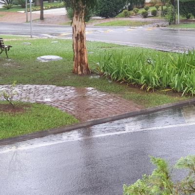 Barulho de rua com chuva