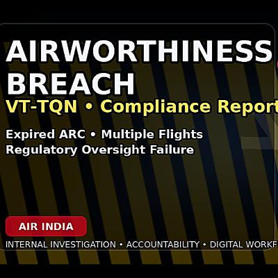 LEAKED: Air India Safety Scandal – Flying Passengers with EXPIRED Certificates