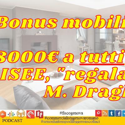 Bonus mobili 2021: 8000€ a tutti senza ISEE, "regalati" da Draghi Bonus mobili 2021: 8000€ a tutti senza ISEE, "regalati" da Draghi
