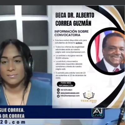 Entrevista Leslie Correa,Nos Habla de la Beca Dr.Alberto Correa Guzmán.