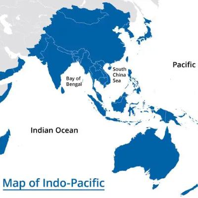 How far is Mediterranean Europe from China and the Indo-Pacific?