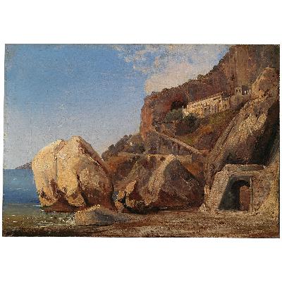 Carl Blechen, Die Ruinen des Septizoniums auf dem Palatin in Rom, Das Kapuzinerkloster bei Amalfi, Meeresstudie, 1829 Carl Blechen, Die Ruinen des Septizoniums auf dem Palatin in Rom, Das Kapuzinerkloster bei Amalfi, Meeresstudie, 1829