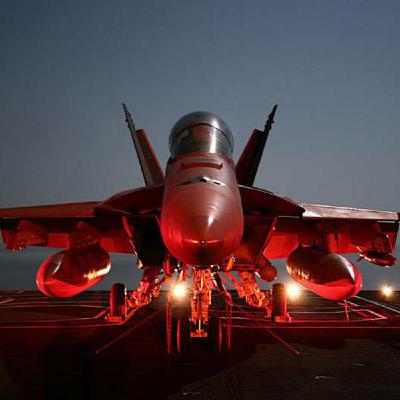 FA-18C Hornet fighter jet curl with fire to thunder then away in the distance sound effect