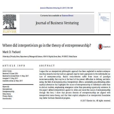 29- Where did interpretivism go in the theory of entrepreneurship - Persian