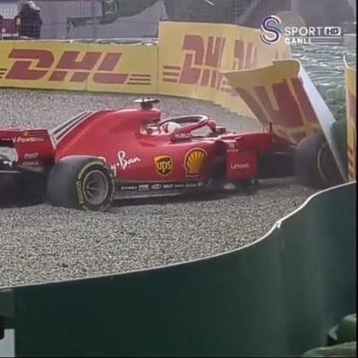 sebastian vettel bariyerlerde