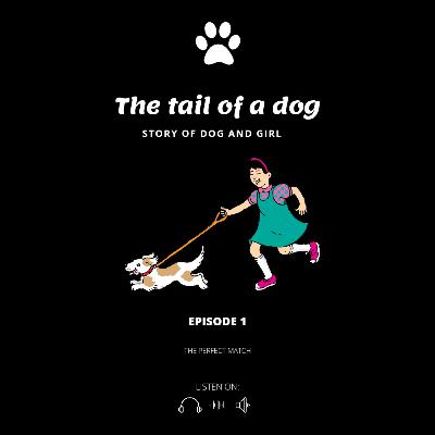 The tail of a dog