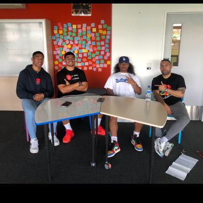 Chopping it up with Salesi Rayasi, Tanielu Tele’a and Taufa Funaki Chopping it up with Salesi Rayasi, Tanielu Tele’a and Taufa Funaki