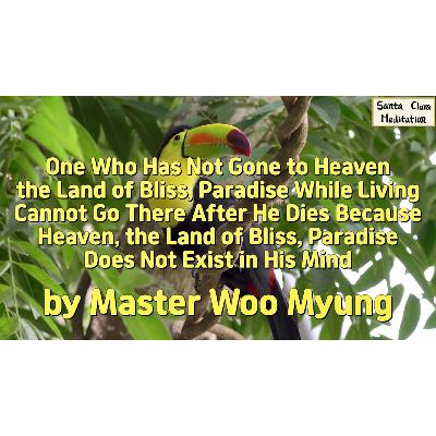 🌺 One Who Has Not Gone to Heaven, the Land of Bliss, Paradise While Living Cannot Go There After He Dies Because Heaven, the Land of Bliss, Paradise Does.. | Master Woo Myung | Santa Clara Meditation