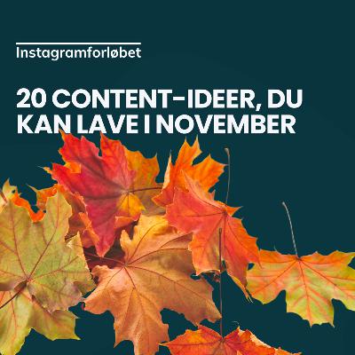 20 content-ideer, du kan lave i november 🍂 (og ja, det er på tide at planlægge dem NU!) 20 content-ideer, du kan lave i november 🍂 (og ja, det er på tide at planlægge dem NU!)