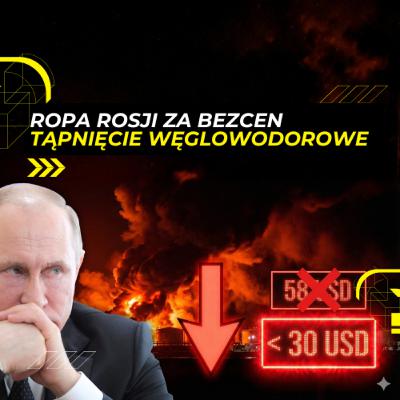 23.12 - TĄPNIĘCIE przychodów z GAZU i ROPY Rosji o POŁOWĘ