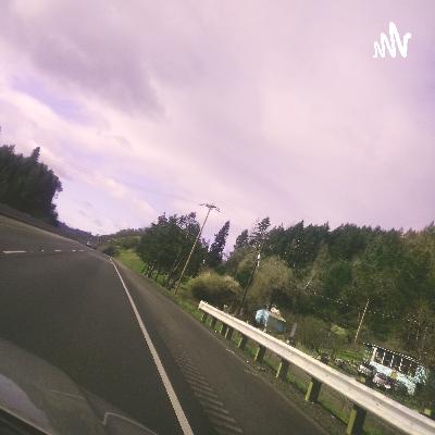 Sam and Dad on the road.