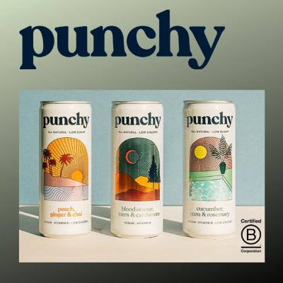 Punchy, the new all natural adult soft drink with a splash of Vitamin D