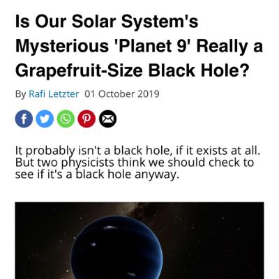 Planet 9 aka nibiru