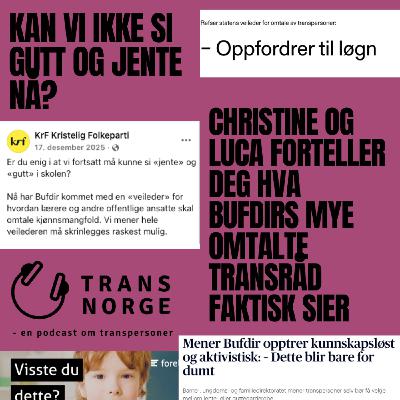 167 - Bufdirs råd om kjønnsmangfold med Christine og Luca 167 - Bufdirs råd om kjønnsmangfold med Christine og Luca