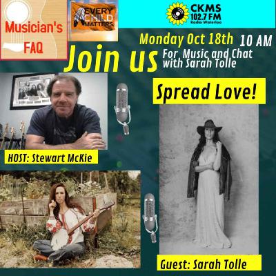 Sarah Tolle an hour of music and chat Sarah Tolle an hour of music and chat