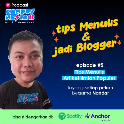 Tips Menulis Artikel Ilmiah Populer