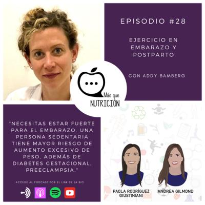 Más que Nutrición - Episodio #28 - Addy Bamberg - Ejercicio en embarazo y postparto.