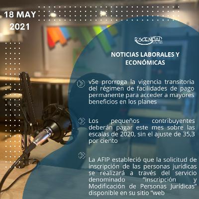 NOVEDADES LABORALES Y ECONÓMICAS 18/04/2021