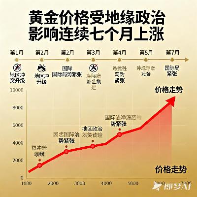 黄金价格因地缘政治上涨