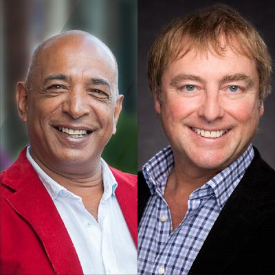 Antiques expert Raj Bisram and producer Nicholas Sercombe