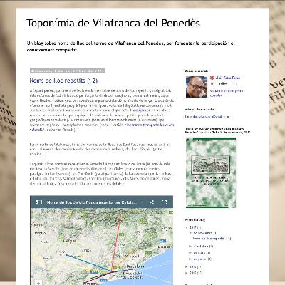 Toponímia de Vilafranca 13-11-17 Toponímia de Vilafranca 13-11-17