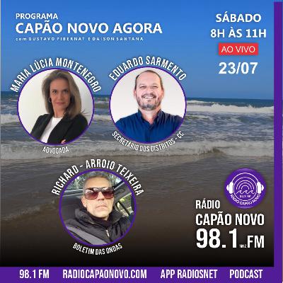 Sec. Dist. Eduardo Sarmento e Dra Maria lucia Montenegro - Programa Revista Capão Novo Sec. Dist. Eduardo Sarmento e Dra Maria lucia Montenegro - Programa Revista Capão Novo