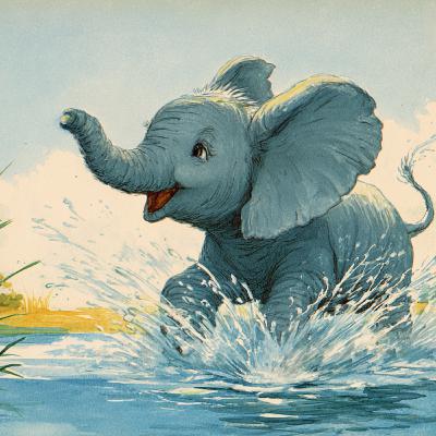 The Baby Elephant and the Moving River | 小象和流动的河流 | Bilingual Story (English + Chinese) 英中雙語