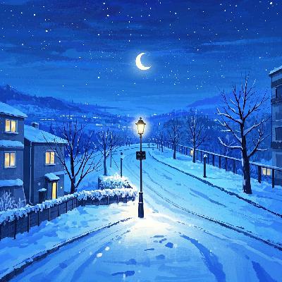 冬夜星空照耀