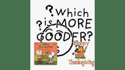 A Charlie Brown Thanksgiving Vs. Garfield's Thanksgiving