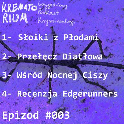 Płody w Słoikach, Tragiczna Przełęcz Diatłowa, Wśród Nocnej Ciszy, Recenzja Cyberpunk: Edgerunners (#003) Płody w Słoikach, Tragiczna Przełęcz Diatłowa, Wśród Nocnej Ciszy, Recenzja Cyberpunk: Edgerunners (#003)