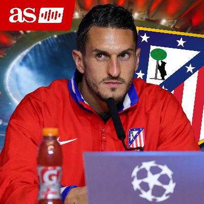 El capitán Koke Resurrección atiende la rueda de prensa antes de enfrentarse al Brujas en Champions