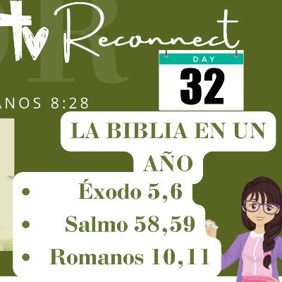 LA BIBLIA EN UN AÑO - DÍA 32: Entendiendo como Dios está junto a ti (Nueva Versión Internacional NVI) - Disconnect to Reconnect - Éxodo, Salmos, Romanos