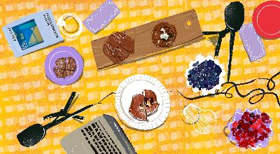 Brunch in blue with Amy Key