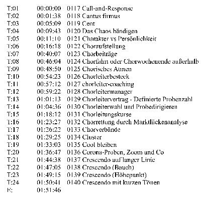 C (117 Call-and-Response - 140 Crescendo mit kurzen Tönen)