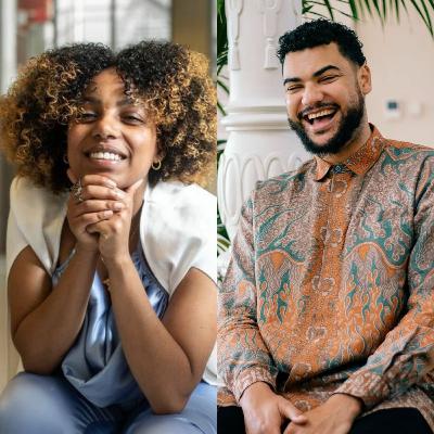 Keti Koti 2023 - Sheralynn Adriaansz met Richard Kofi en Saron Tesfahuney