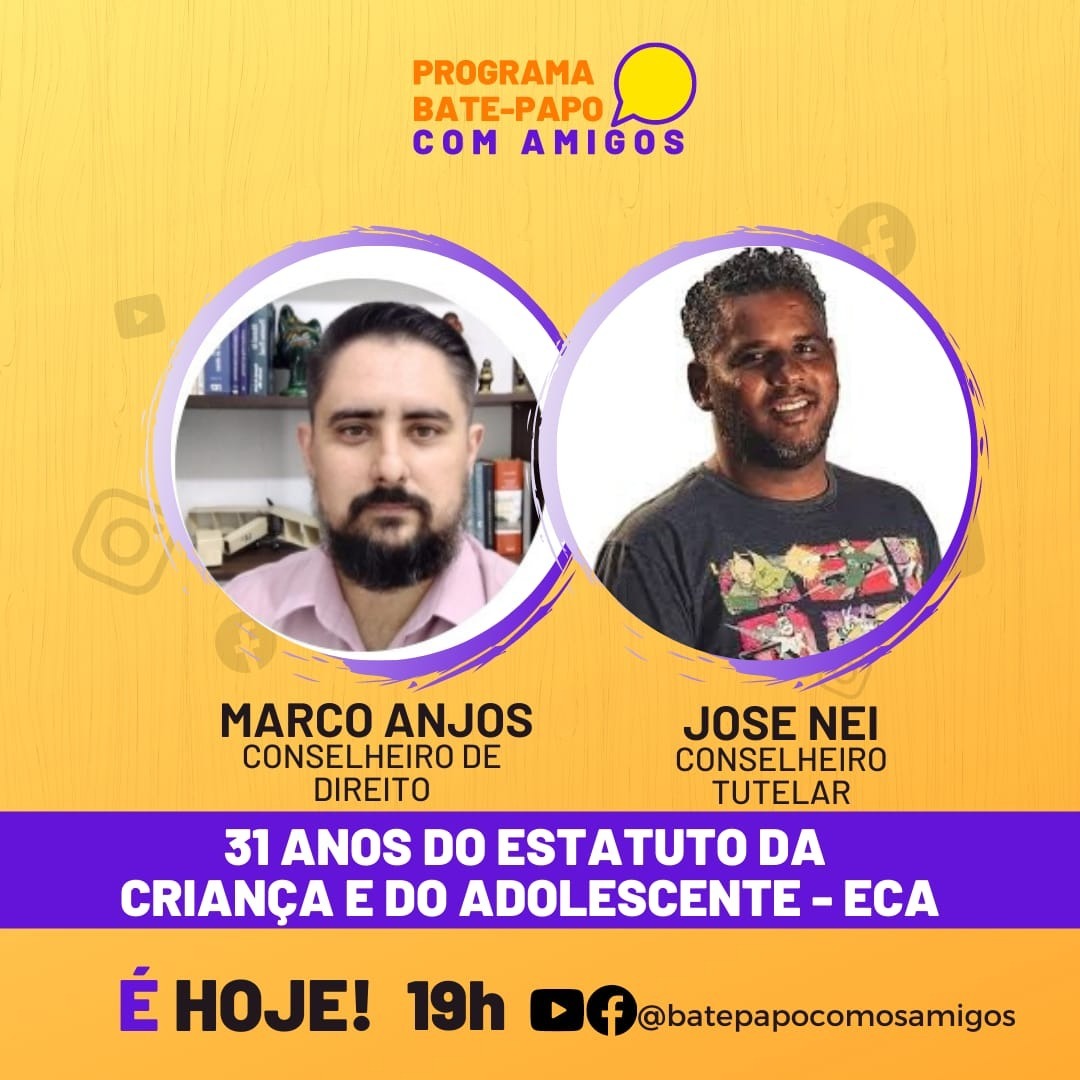 Bate-Papo com Amigos - 19-07-2021, 19H - Marco e Nei Bate-Papo com Amigos - 19-07-2021, 19H - Marco e Nei