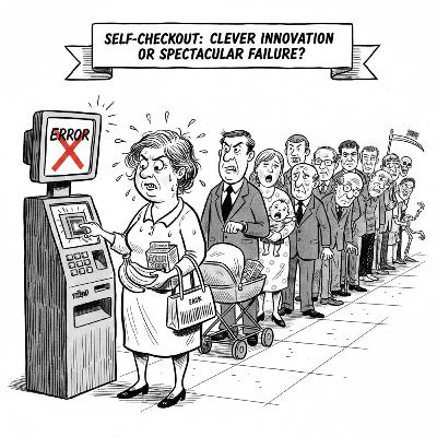 Self-Checkout: Clever Innovation or Spectacular Failure? セルフレジ：画期的発明か、それとも見事な失敗か？