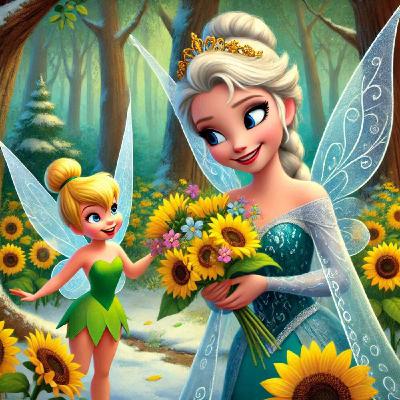 אלזה והרפתקת היער שלה עם טינקרבל 💐 אלזה והרפתקת היער שלה עם טינקרבל 💐