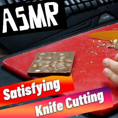 ASMR Satisfying Knife Cutting | Amazing Knife Noises | Walnut, Chocolate, Almond