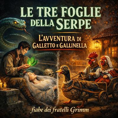 LE TRE FOGLIE DELLA SERPE- L'AVVENTURA DI GALLETTO E GALLINELLA-Fiabe dei fratelli Grimm