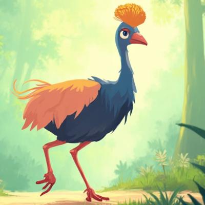 C: Coralina the Clever Cassowary's Cautious Crossing
