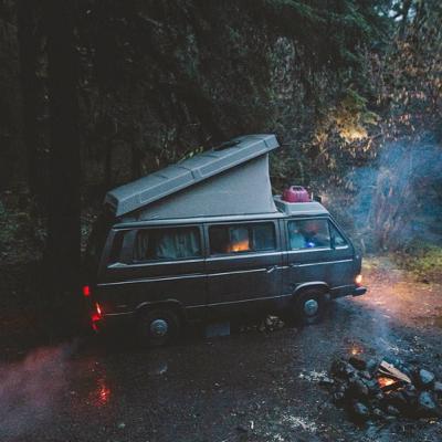 THE SLEEP FACTORY- Fall asleep in a camping van with heavy rain pounding down with thunder rolling in. made for deep sleep and relaxation.